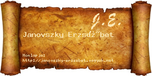 Janovszky Erzsébet névjegykártya